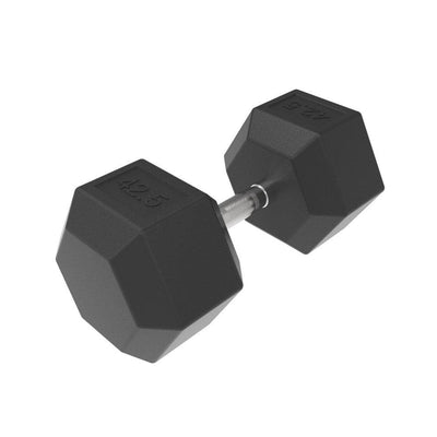 42.5kg HD Rubber Hex Dumbbell - Industrial Athletic