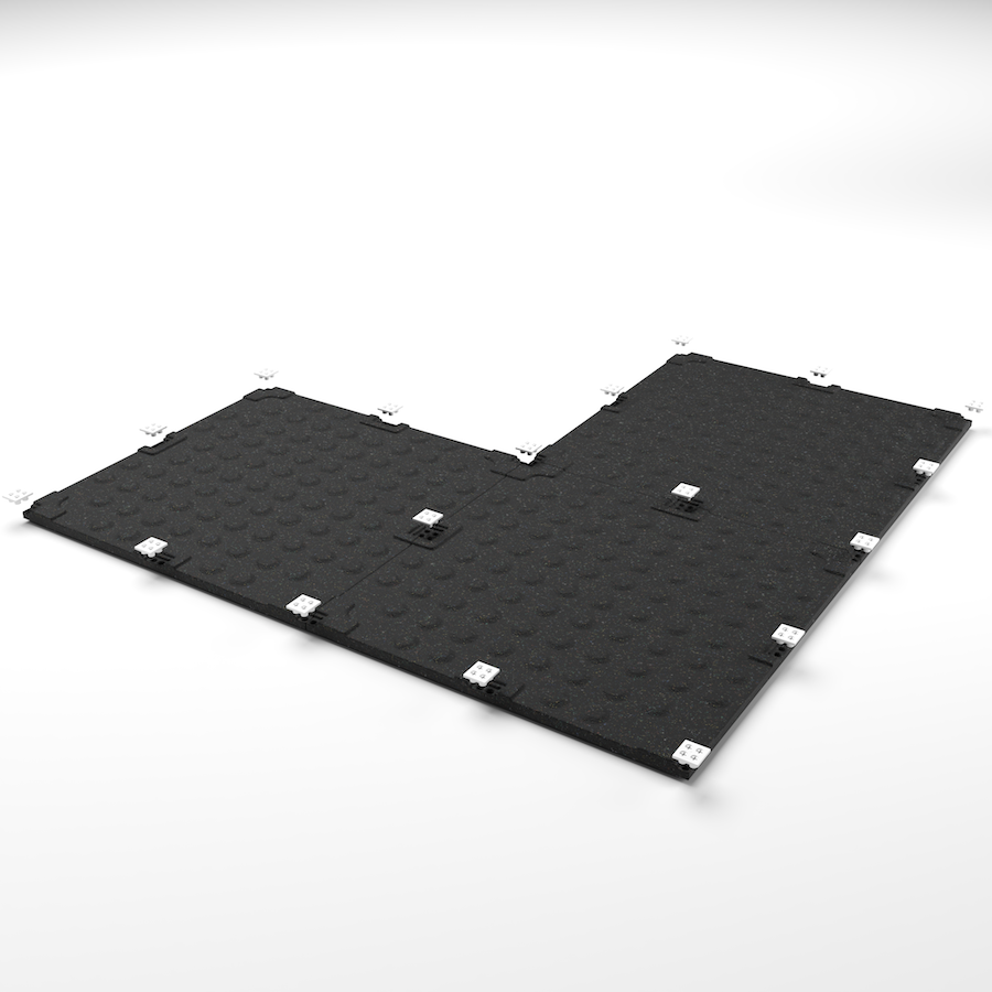 DURA-TILE Gym Flooring 20mm - 1m2 (4 x.5m2)