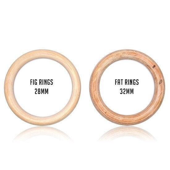 28mm Wooden Rings + Comp Straps - Industrial Athletic