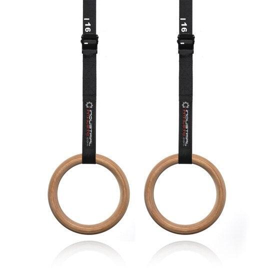 28mm Wooden Rings + Strap Set - Industrial Athletic
