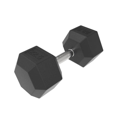 22.5kg HD Rubber Hex Dumbbell - Industrial Athletic