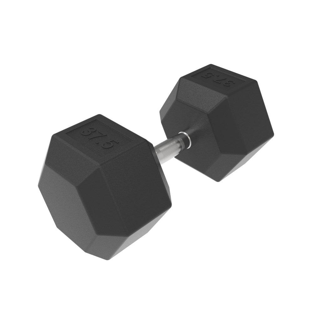37.5kg HD Rubber Hex Dumbbell - Industrial Athletic