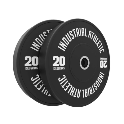 100KG Black Bumper Plates Set - Industrial Athletic