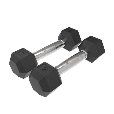 2.5kg HD Rubber Hex Dumbbell - Pair - Industrial Athletic