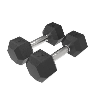 7.5kg HD Rubber Hex Dumbbell - Pair - Industrial Athletic