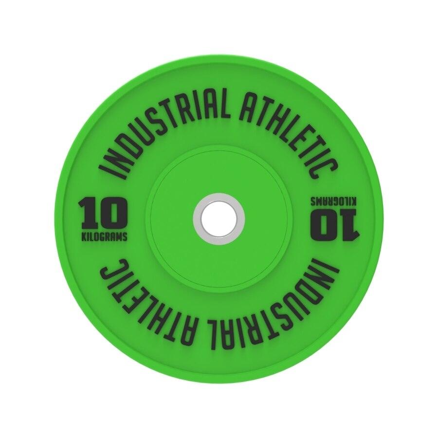 10kg HD Bumper Plates - Green/Pair - Industrial Athletic