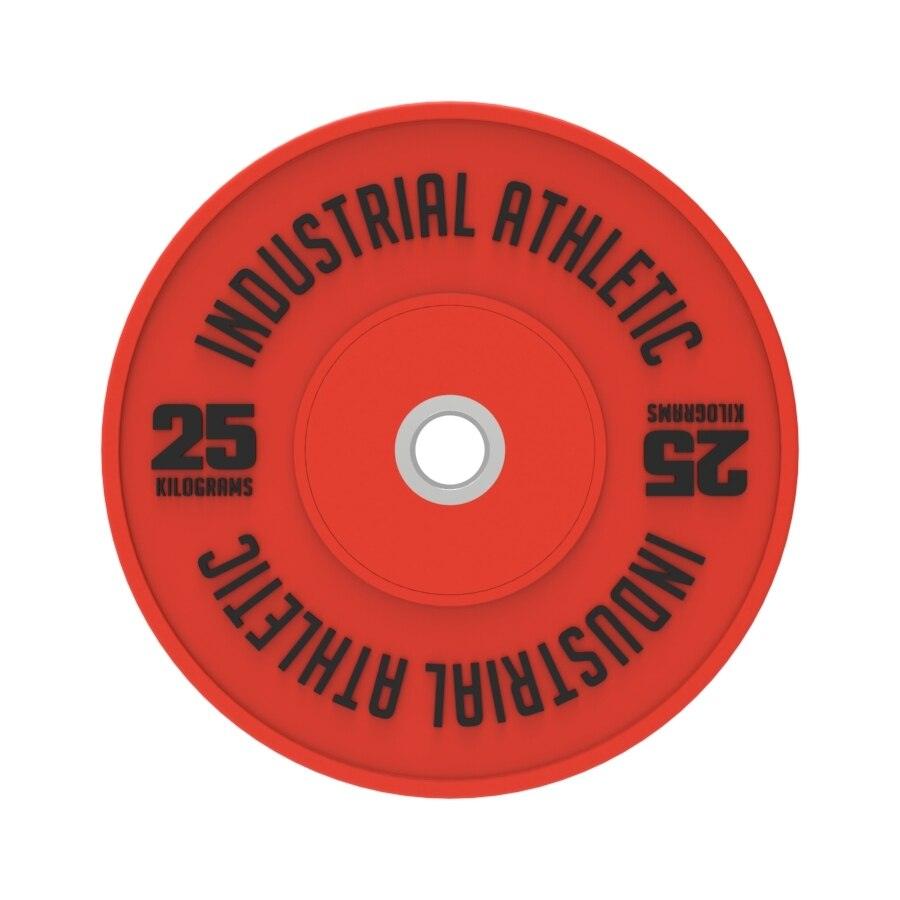 25kg HD Bumper Plates - Red/Pair - Industrial Athletic