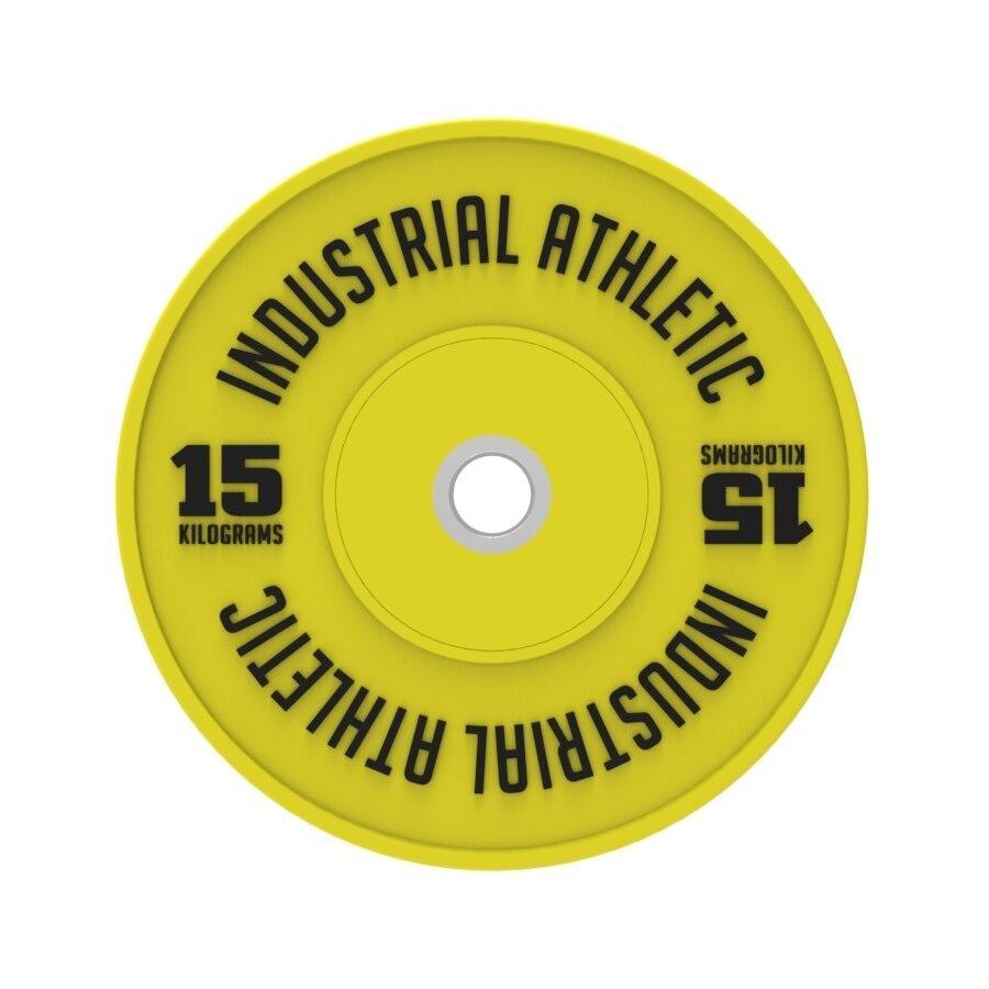 15kg HD Bumper Plates Yellow/Pair - Industrial Athletic