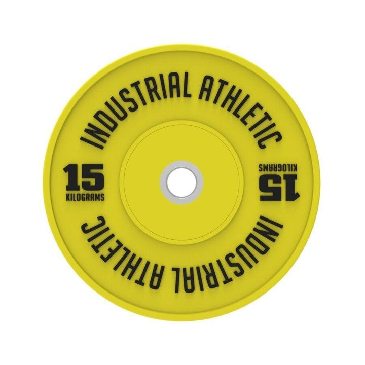 15kg HD Bumper Plates Yellow/Pair - Industrial Athletic