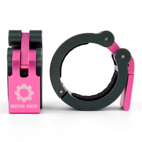 HD Barbell Collars Gunmetal/Pink | Industrial Athletic