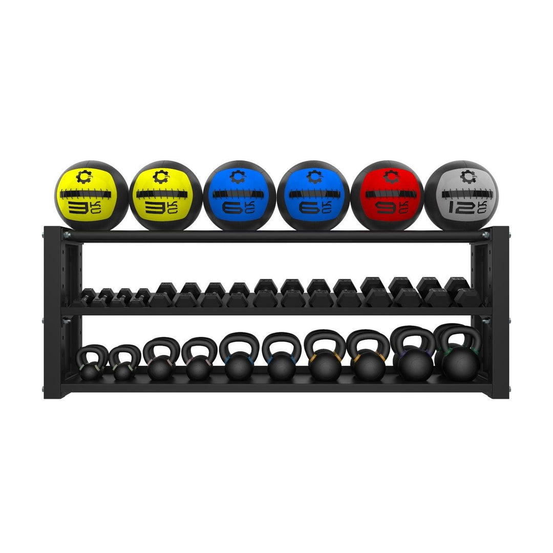 All in 1 Storage Triple Shelf Gym Storage Industrial Athletic