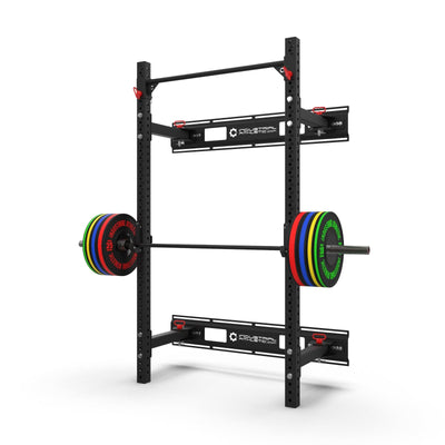 Industrial Athletic Fold Away Wall Mount Squat Rack
