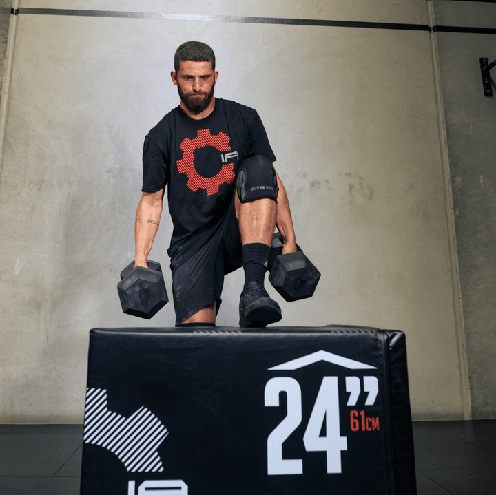 27.5kg HD Rubber Hex Dumbbell - Industrial Athletic